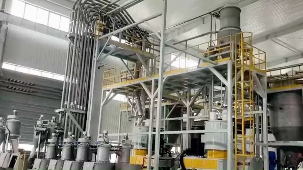 Scentralizowany system podawania materiału